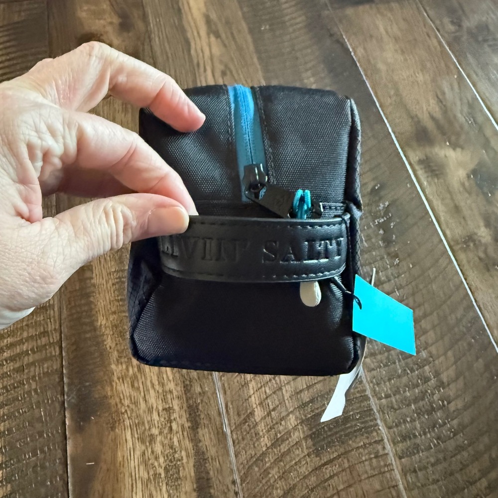 Salt Life Mens Toiletry Bag Black Ripstop Dopp Kit‎ Travel Case Blue Zip NEW - Picture 4 of 8